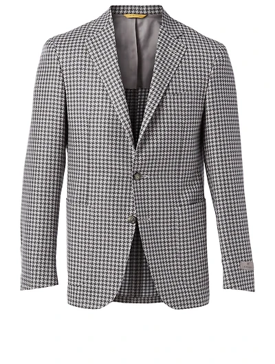 Wool Jacket Houndstooth Print