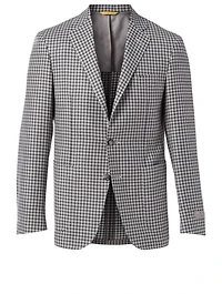 Wool Jacket Houndstooth Print