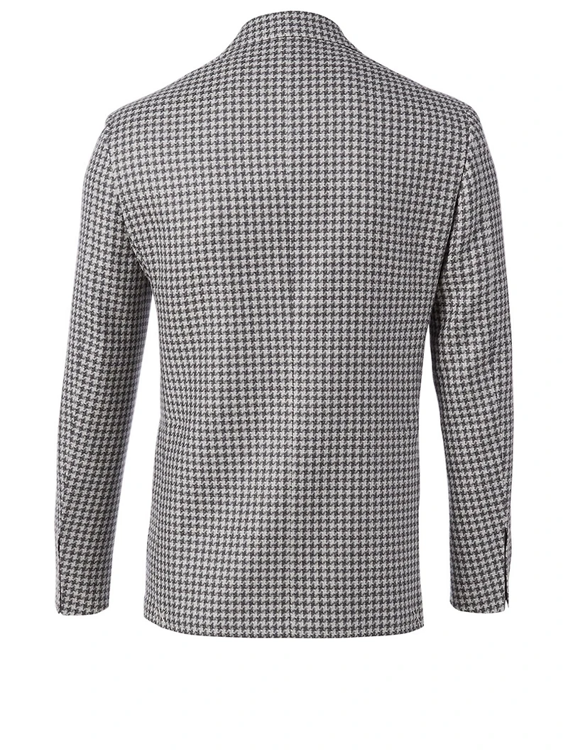 Wool Jacket Houndstooth Print