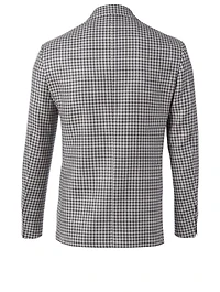 Wool Jacket Houndstooth Print