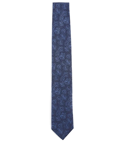 Silk Tie In Floral Print
