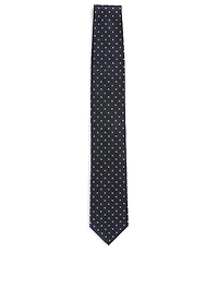 Silk Tie In Polka Dot Print