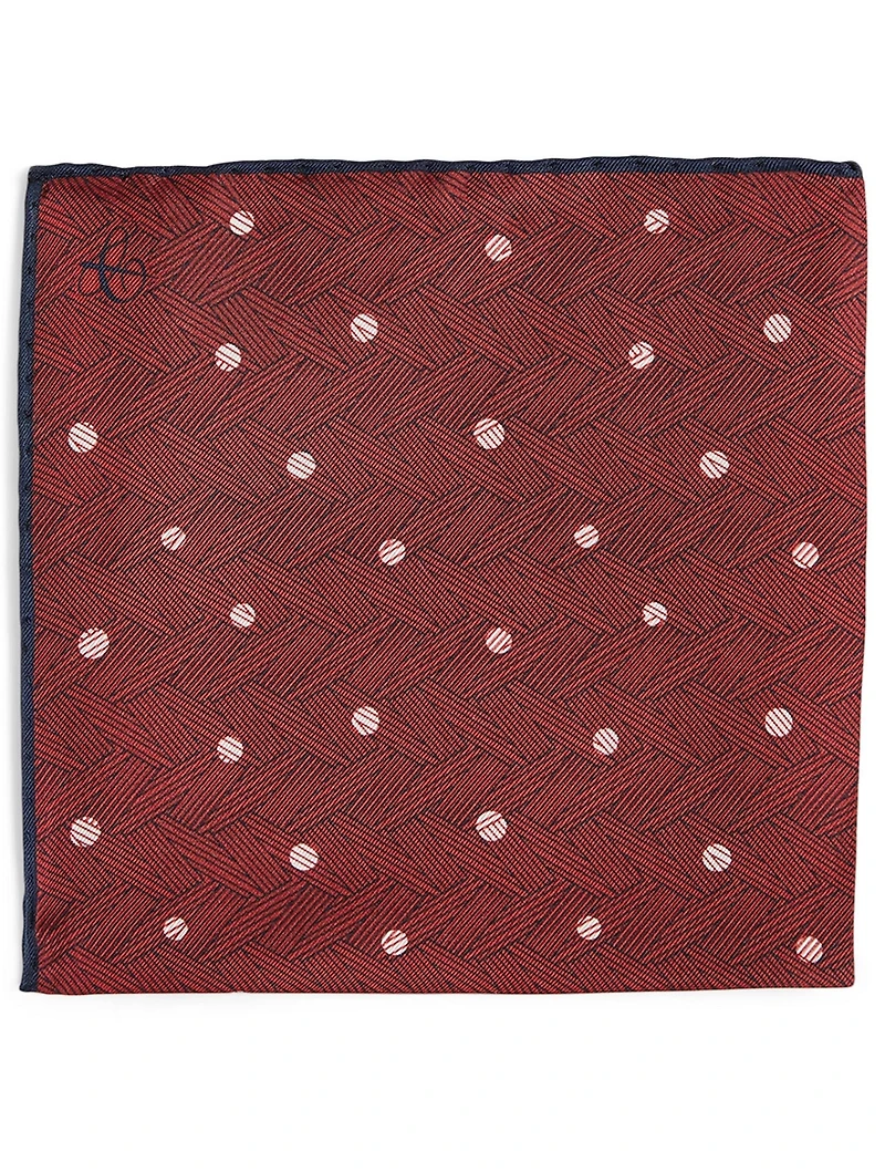 Silk Pocket Square In Dot Print
