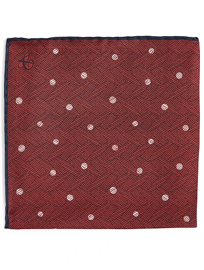 Silk Pocket Square In Dot Print