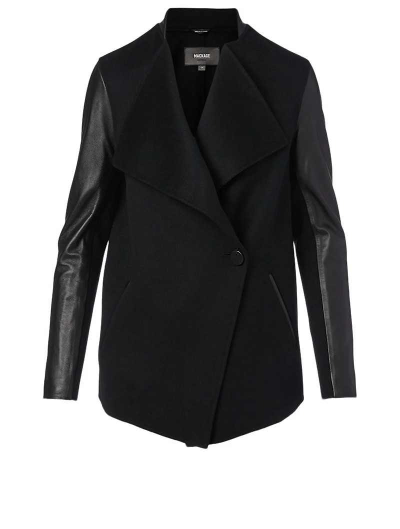 Valla Wool And Leather Coat