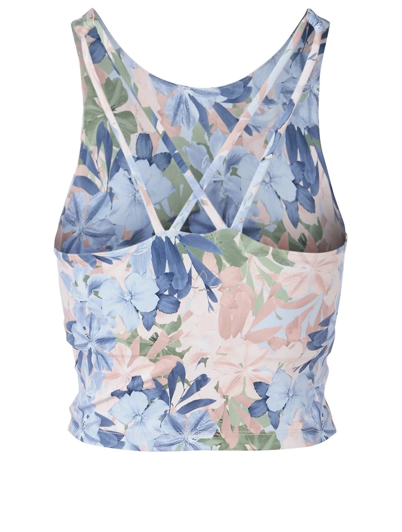 Back At You Cropped Tank Top Floral Bouquet Print