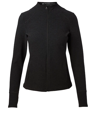 Fitted Mock Neck Jacket