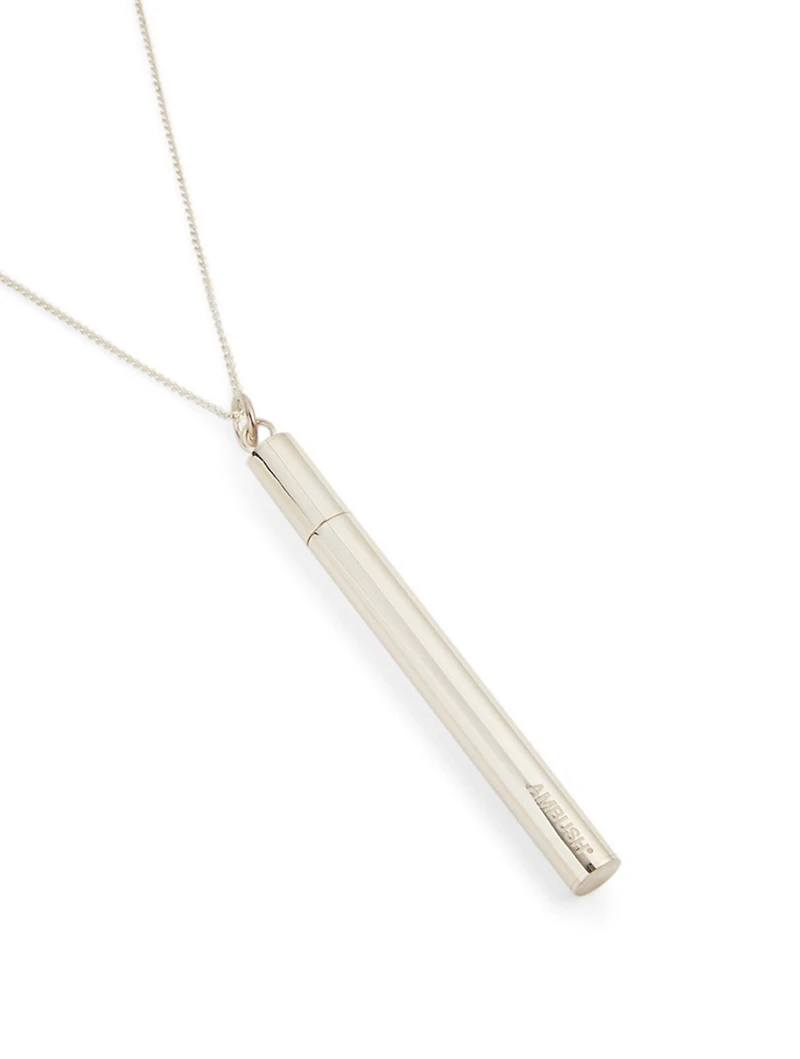 Silver SSS Cig Case Necklace