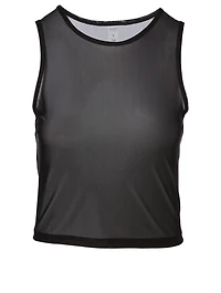 Balanced Mesh Cropped Tank Top