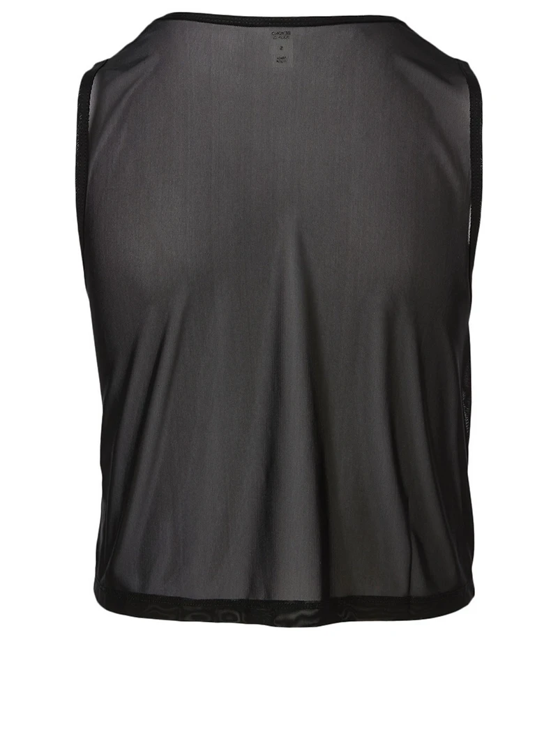 Balanced Mesh Cropped Tank Top