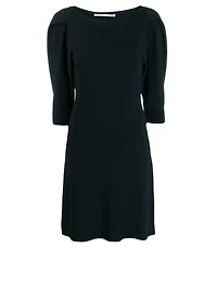Puff-Sleeve Mini Dress