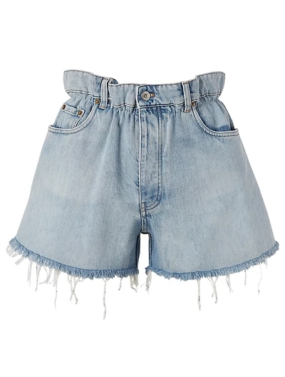 Paperbag High-Waisted Jean Shorts
