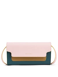 Trunk Chain Colourblock Leather Wallet Bag