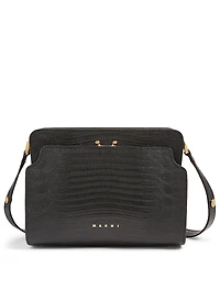 Trunk Reverse Leather Shoulder Bag