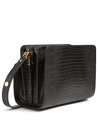 Trunk Reverse Leather Shoulder Bag