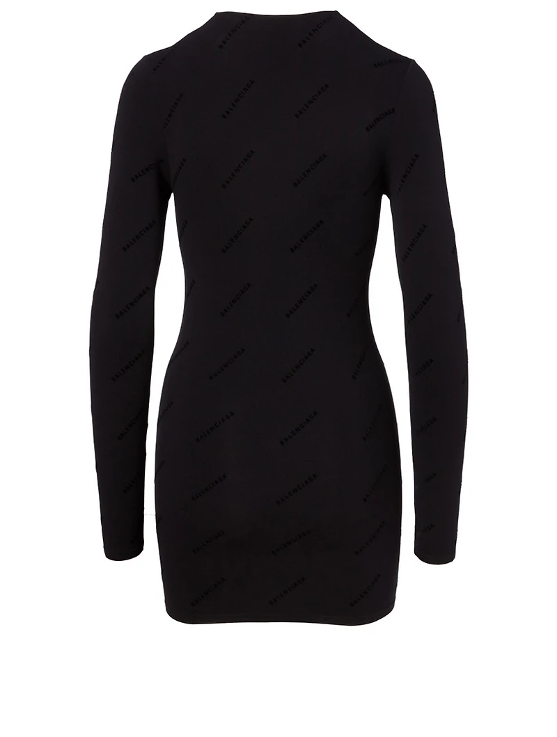 Long-Sleeve Top Tonal Logo Print