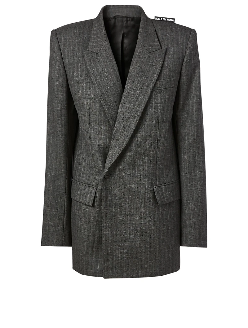 80's Shoulder Wool Blazer