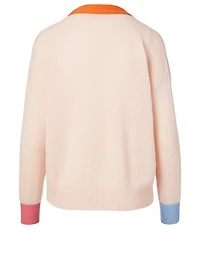 Cashmere Cardigan With Contrast Cuffs
