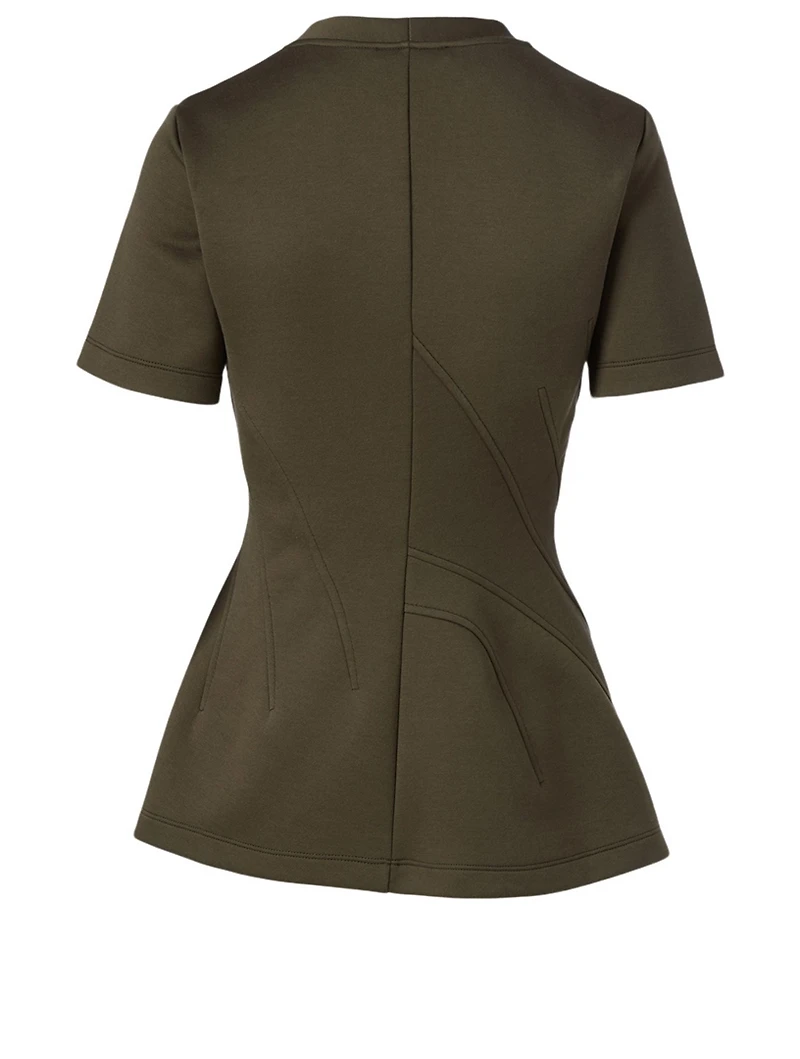 T-Shirt With Wavy Seamwork