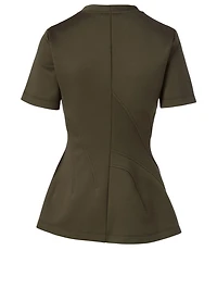 T-Shirt With Wavy Seamwork