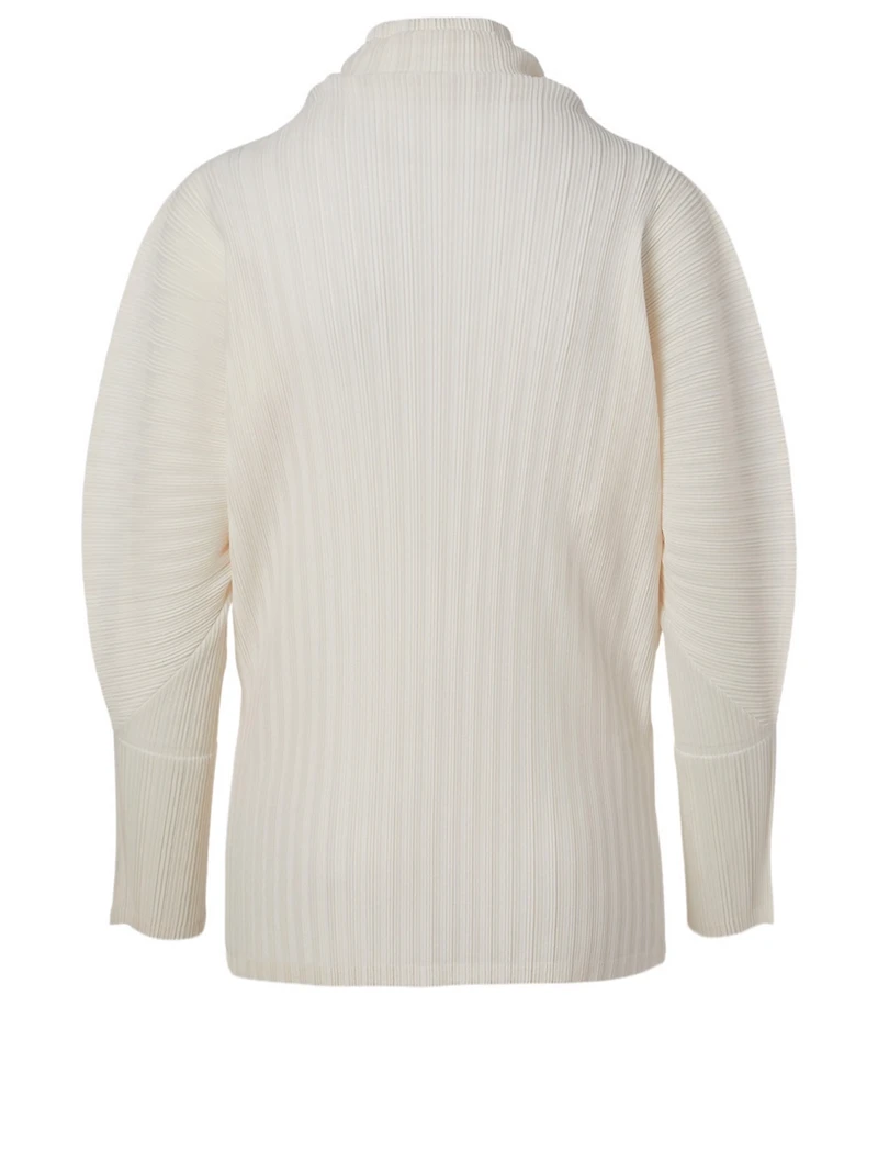 December Pleated Turtleneck Top