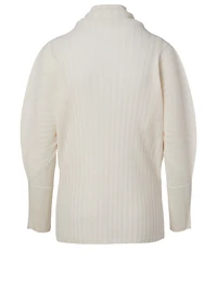 December Pleated Turtleneck Top