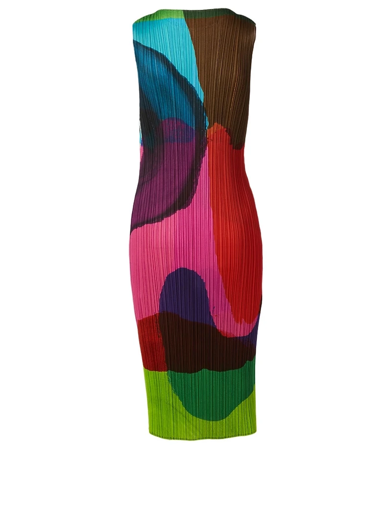 Energetic Midi Dress Abstract Print