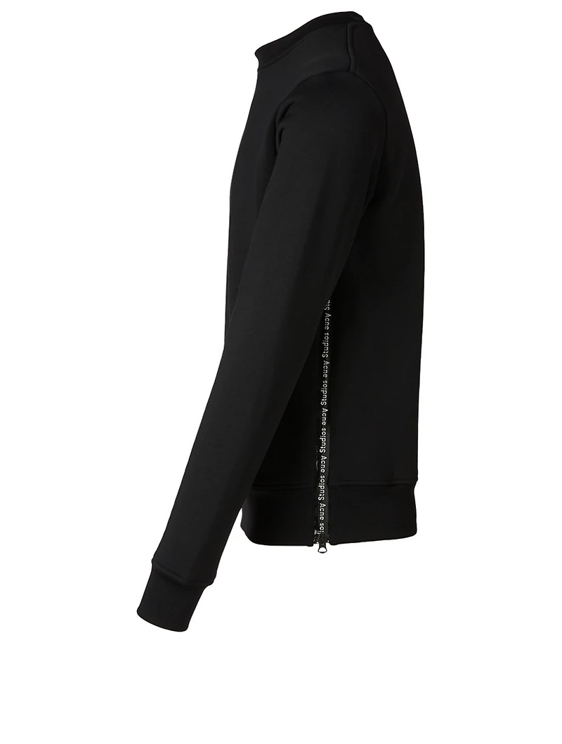 Cotton Sweatshirt With Side Zip