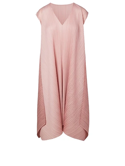 Overlapped V-Neck Midi Dress