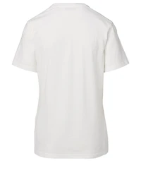 Cotton T-Shirt With Beaded Logo