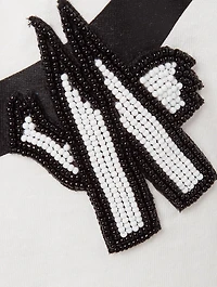 Cotton T-Shirt With Beaded Logo