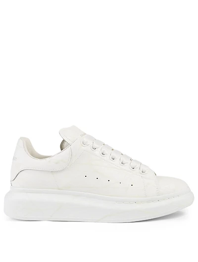 Oversized Leather Sneakers With Glow The Dark Splatter