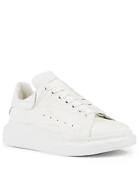 Oversized Leather Sneakers With Glow The Dark Splatter