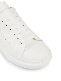 Oversized Leather Sneakers With Glow The Dark Splatter