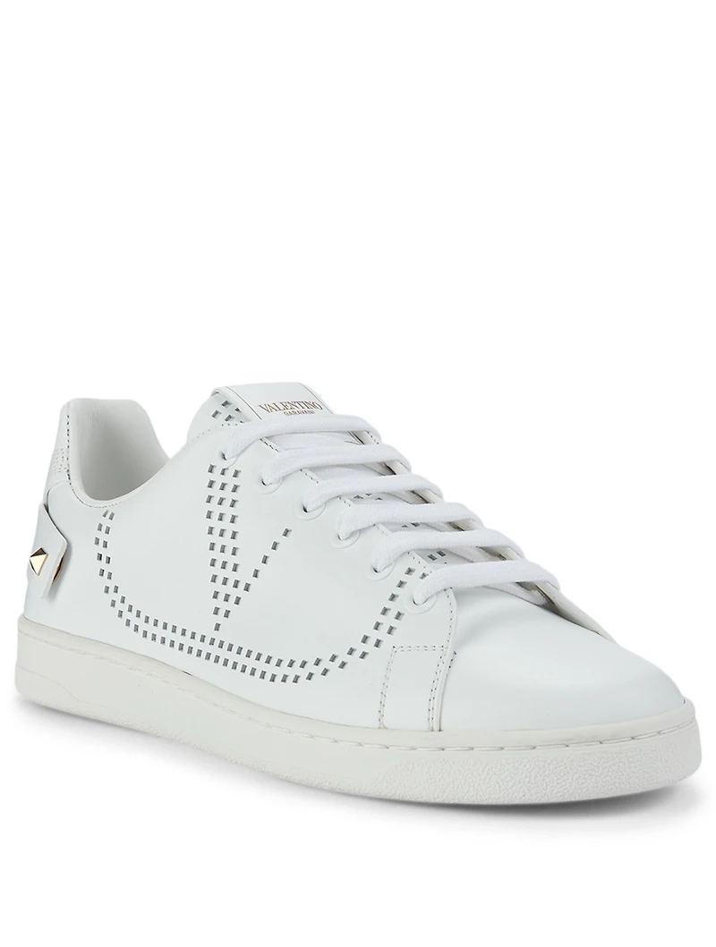 Backnet Perforated Leather Sneakers