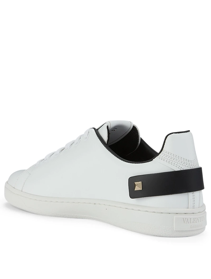 Backnet Perforated Leather Sneakers
