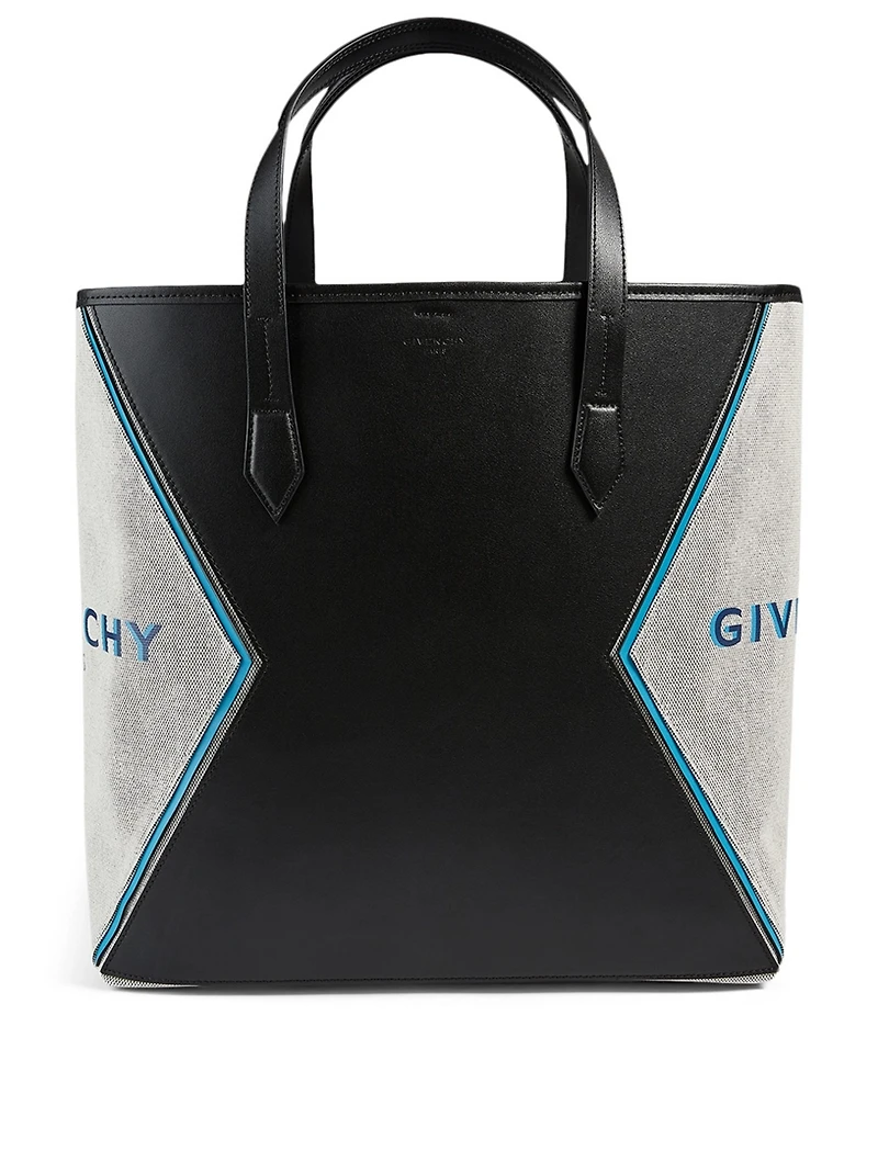 Bond Leather And Canvas Tote Bag
