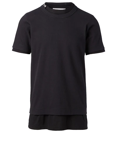 Cotton T-Shirt With Zipper
