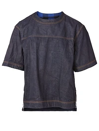 Denim Short-Sleeve Top