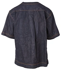 Denim Short-Sleeve Top