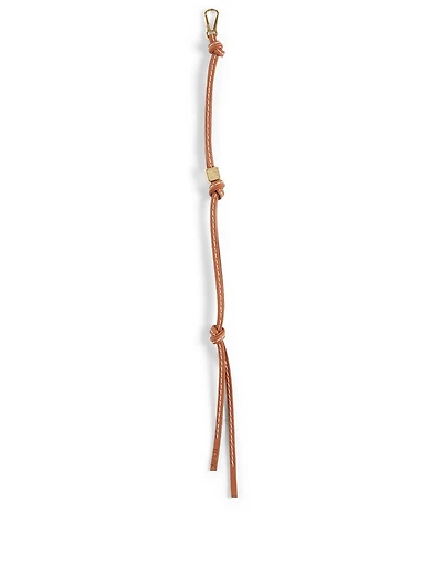 Leather Strap Bracelet With Anagram Charm