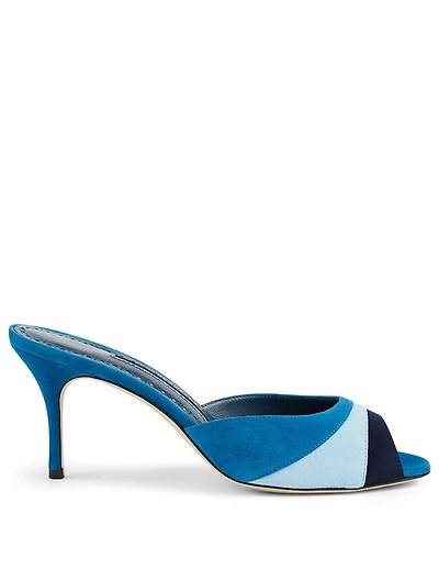 Apoyo Suede Heeled Mule Sandals