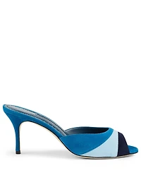 Apoyo Suede Heeled Mule Sandals