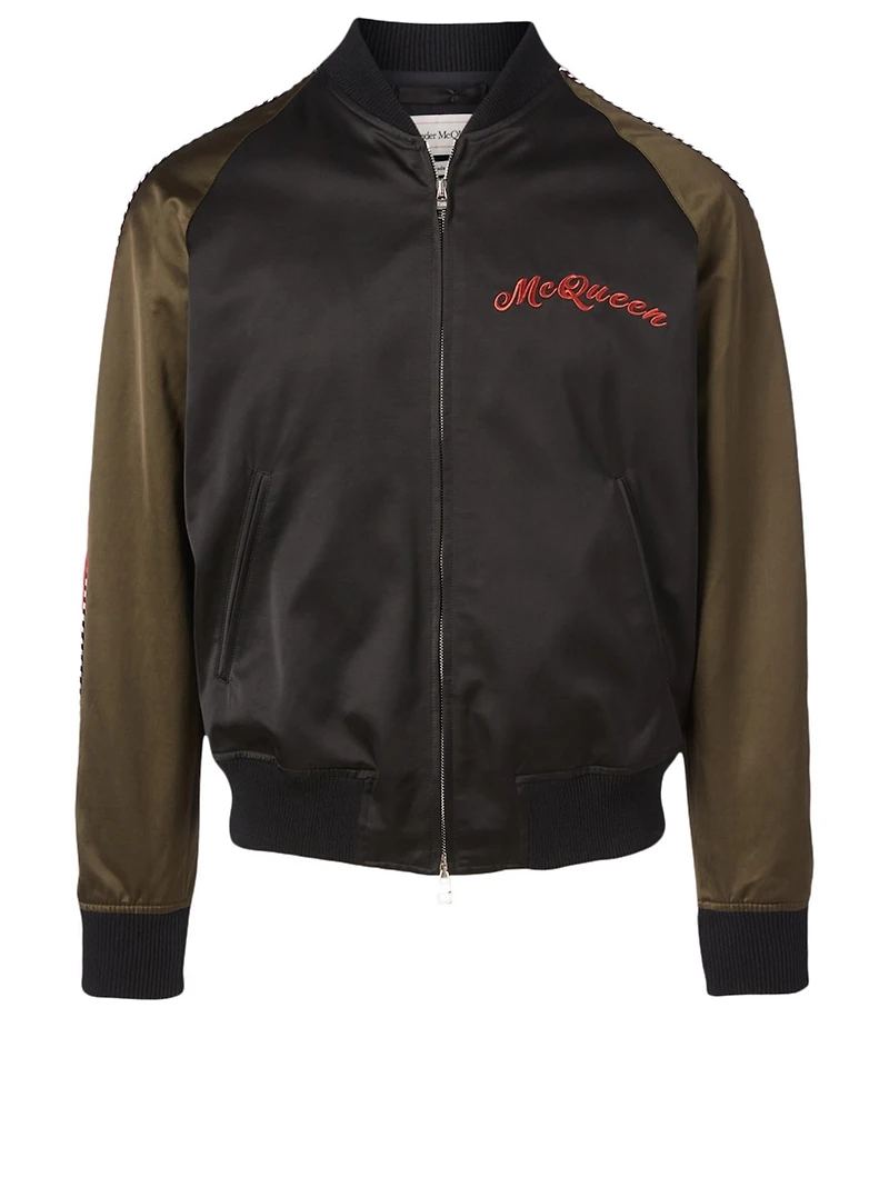 Cotton-Blend Bomber Jacket With Logo