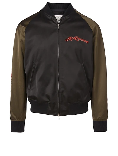 Cotton-Blend Bomber Jacket With Logo