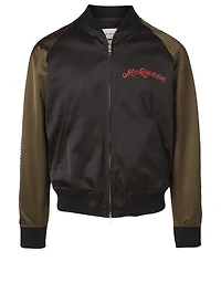 Cotton-Blend Bomber Jacket With Logo