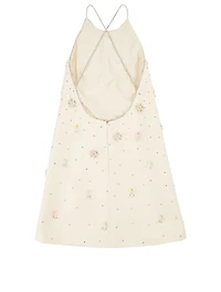Wool And Silk Embroidered Mini Dress