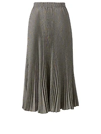 Wool-Blend Midi Skirt Prince Of Wales Check Print