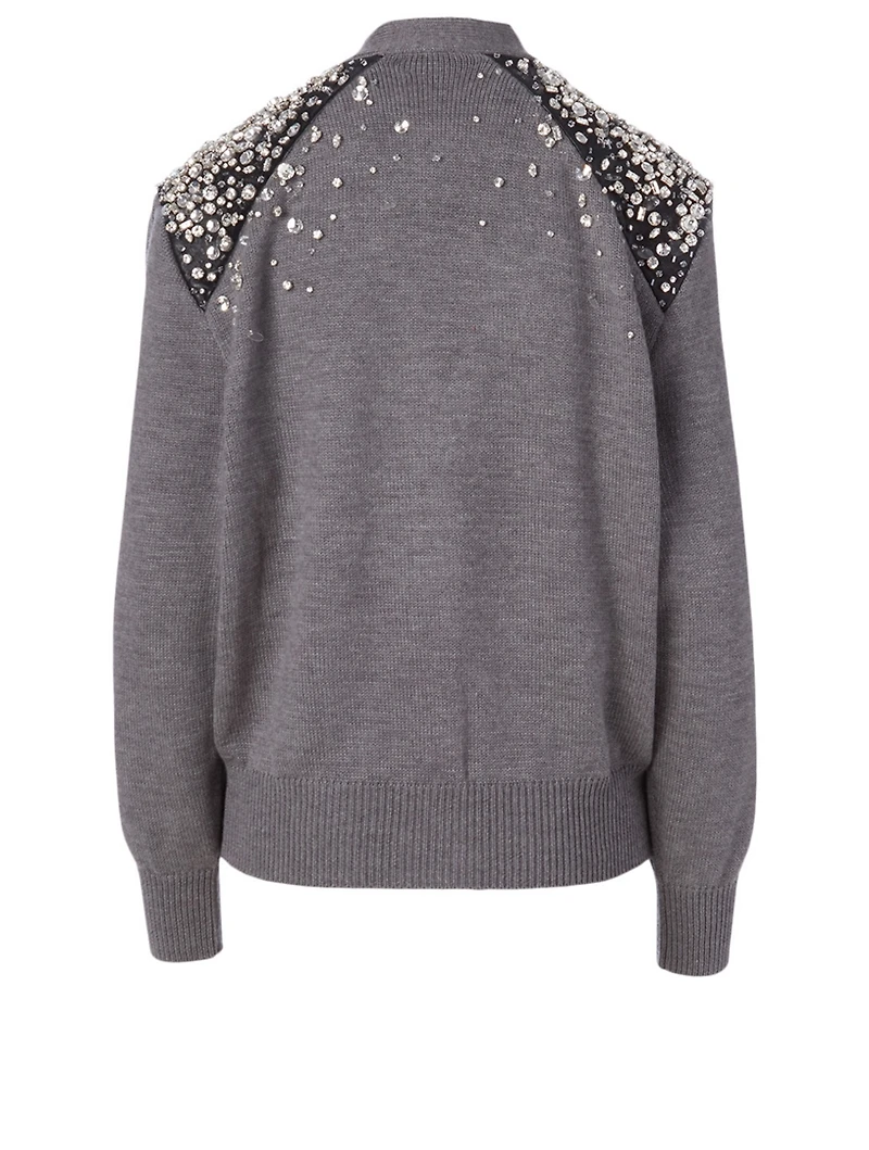 Wool Embellished Cardigan