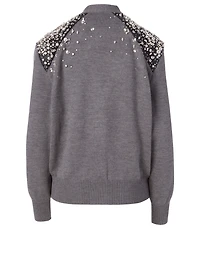 Wool Embellished Cardigan